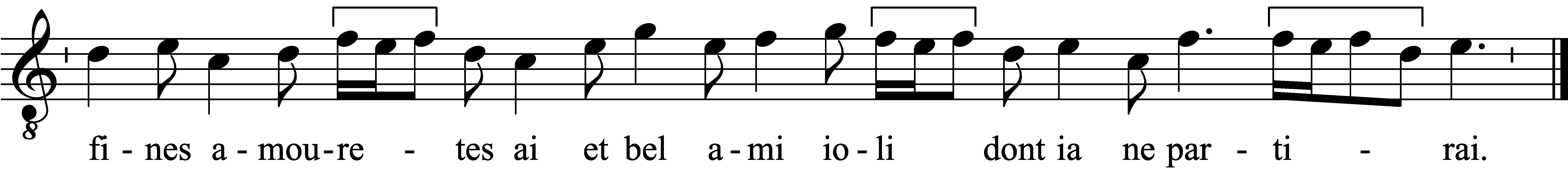 Refrain musical notation